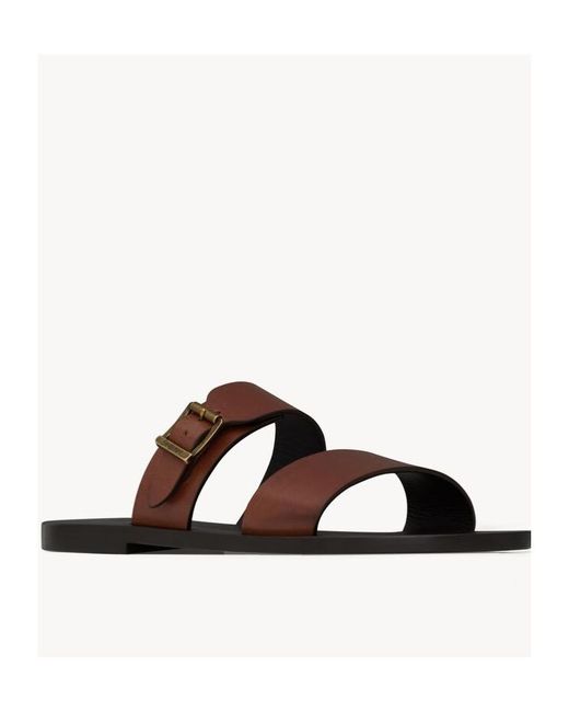 Saint Laurent Brown Ios Slides
