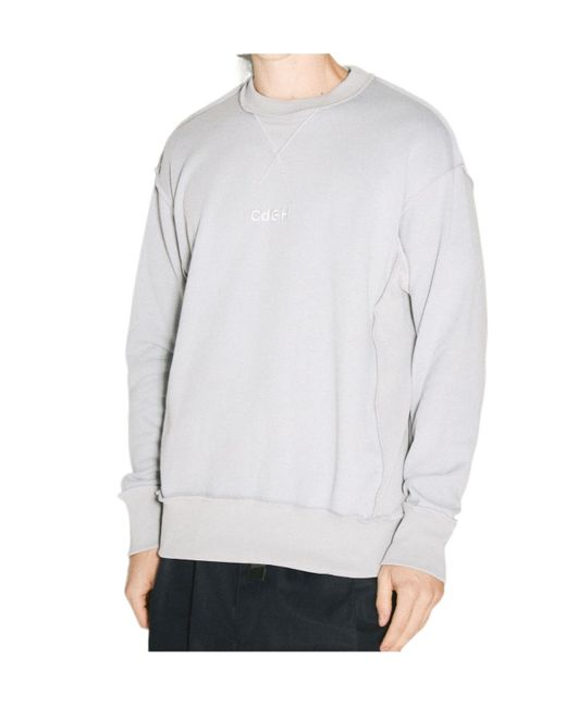 Comme des Garçons Gray Comme Des Garçons Homme Logo Embroidered Sweatshirt for men