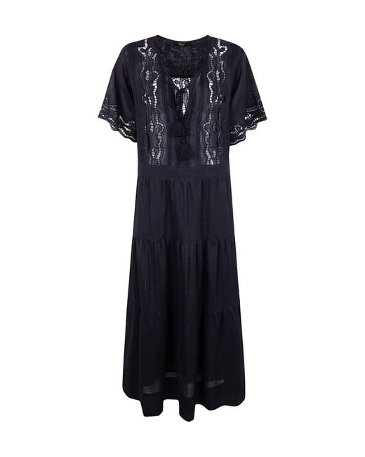 Seventy Blue Tassel Lace Dress