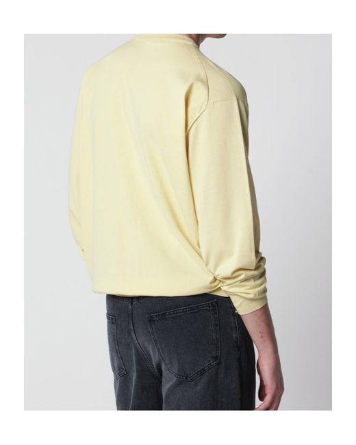 Auralee Natural Classic Crewneck Sweater for men