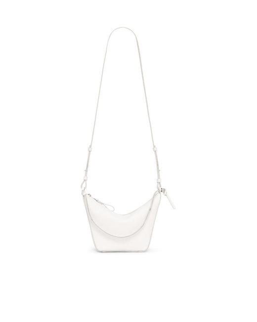 Loewe White Hammock Mini Hobo Bag