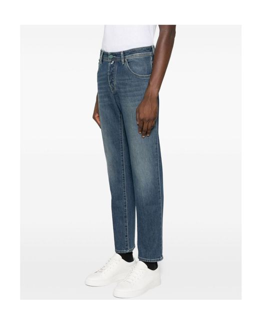 Jacob Cohen Blue Slim Cropped Denim Jeans for men