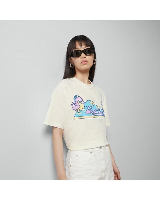 Gucci White Short-Sleeved T-Shirt