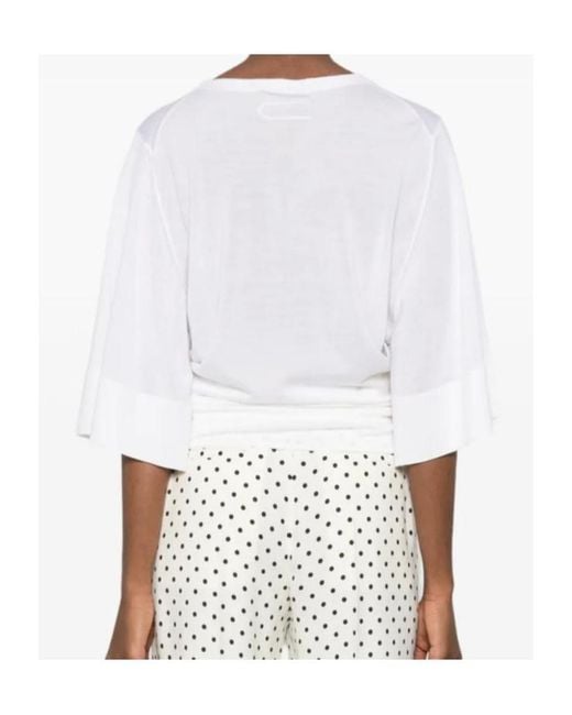 Jacquemus White Mananco Short-Sleeved Jumper