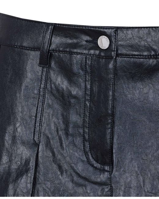 MICHAEL Michael Kors Blue Pleated Patent Mini Skirt
