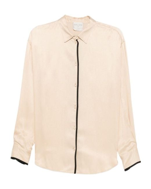 Forte_forte Natural Contrast-Trim Shirt