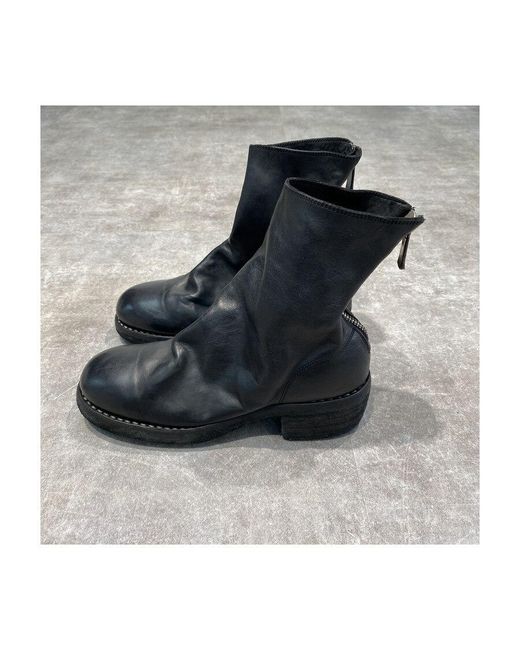 Guidi Black Soft Zipped Ankle Boots