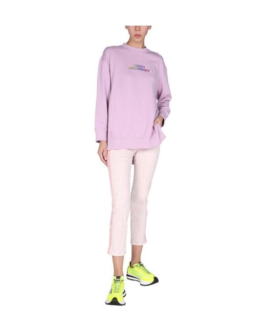 Stella McCartney Pink Logo Detailed Slim Fit Jeans