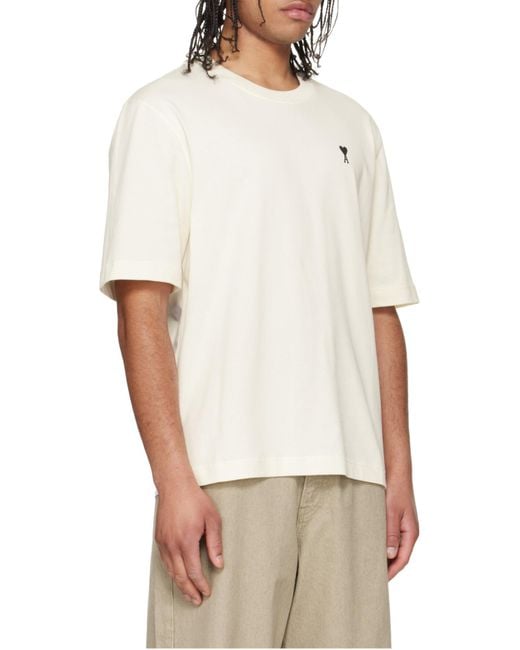 AMI White Short-Sleeved Crewneck T-Shirt for men