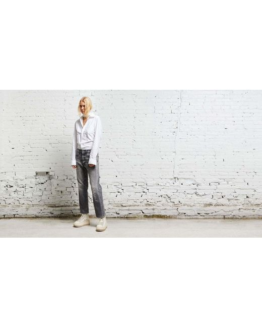 R13 Gray Distressed Boyfriend Jeans