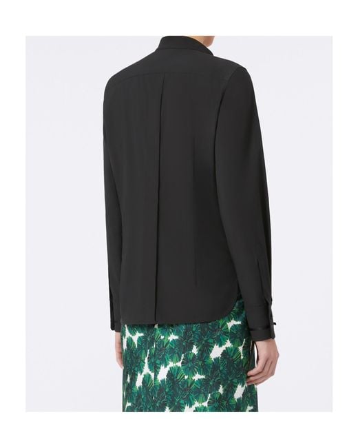 Max Mara Black Otranto Long-Sleeved Blouse