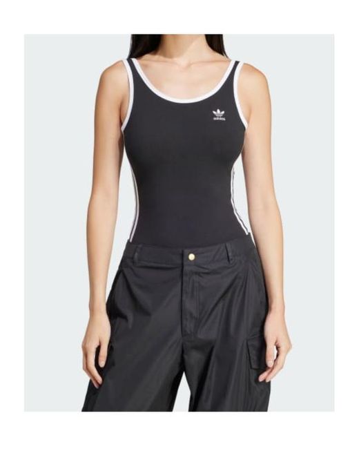 Adidas Black Adicolor 3-Stripes Bodysuit