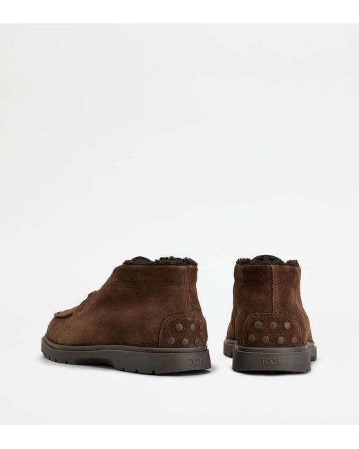 Tod's Brown Suede Desert Boots for men