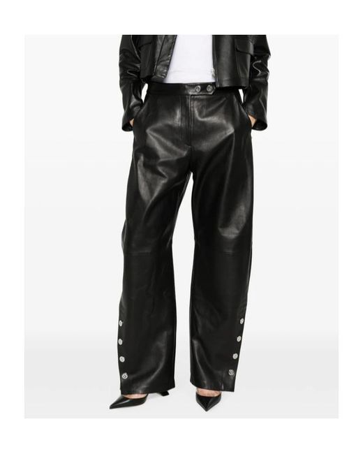 Sportmax Gray Wide-Leg Casual Trousers