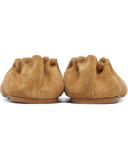 A.P.C. Brown Suede Ballet Flats