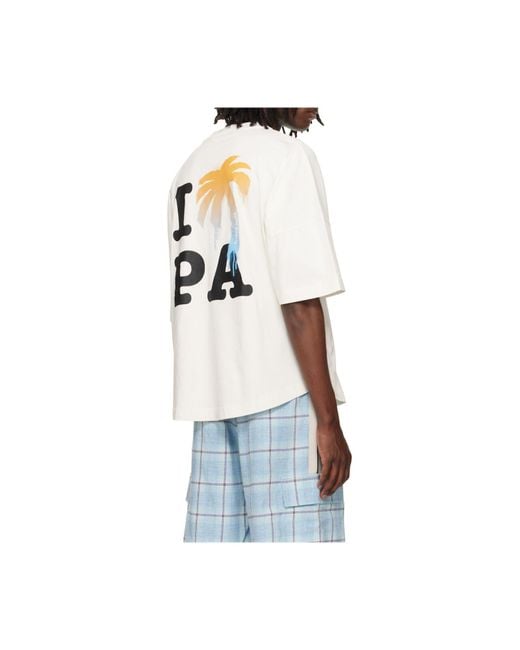 Palm Angels White I Love Pa Oversize T-Shirt for men