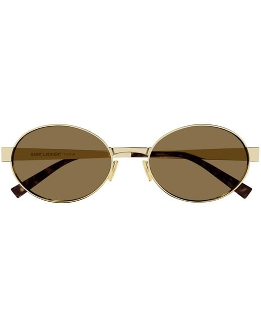 Saint Laurent Black Eyewear Oval Frame Sunglasses