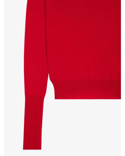 Givenchy Red High-Neck Open Back Sweater