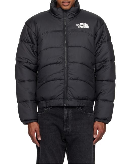 The North Face Brown Zipped Padded Jacket for men