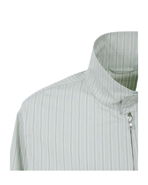 Dries Van Noten Gray Striped Jacket for men