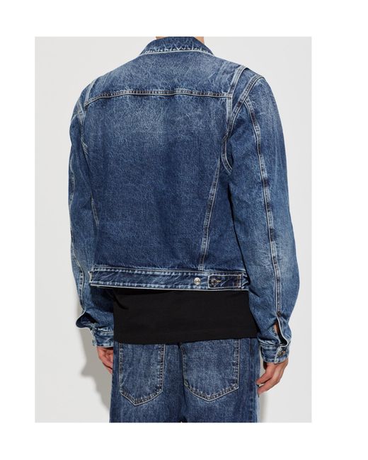 DSquared² Blue Dark Highlight Mini Front Jean Jacket for men