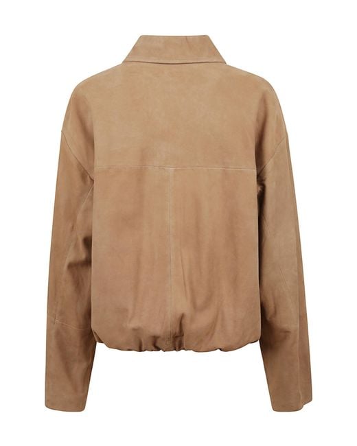 Arma Brown Zip-Up Bomber Jacket
