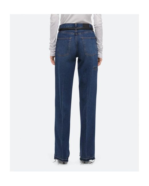 Helmut Lang Blue Belt-Loop Jeans