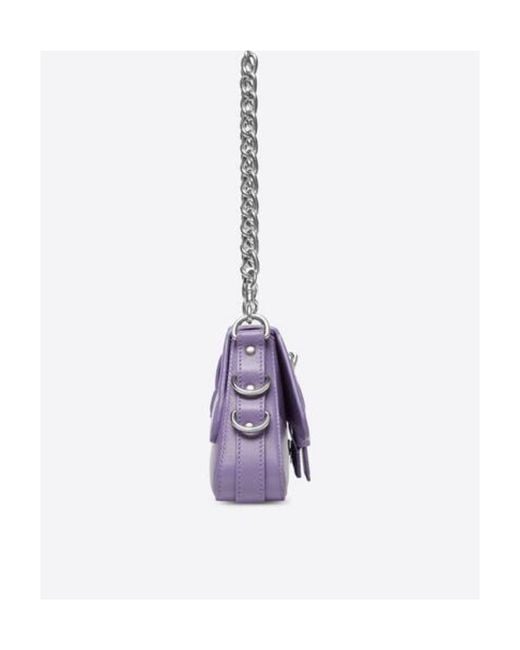 Balenciaga Purple Lindsay Chain-Link Small Shoulder Bag