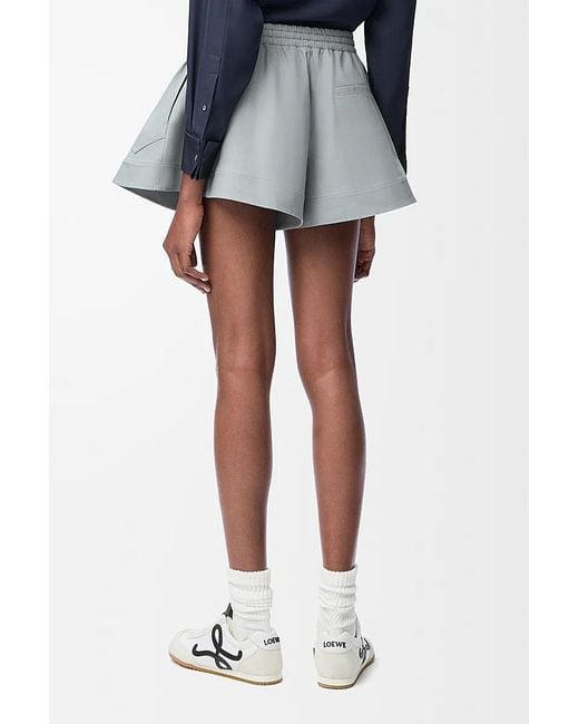 Loewe Gray Anagram Embroidered Drawstring Shorts