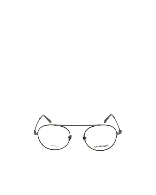Calvin Klein White Ultra-Fine Frame Flat Mirror for men