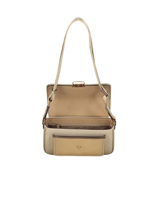 Michael Kors White Logo Strap Shoulder Bag