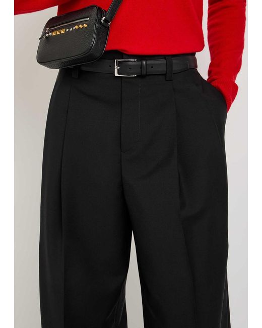 Jil Sander Black Wool Suit Pants for men