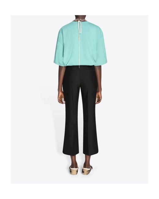 Dries Van Noten Black Paloma Cropped Flared Pants