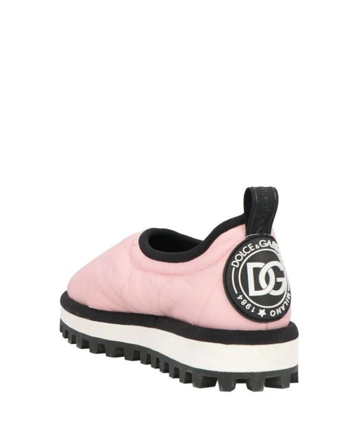 Dolce & Gabbana Pink Solid Color Sneakers