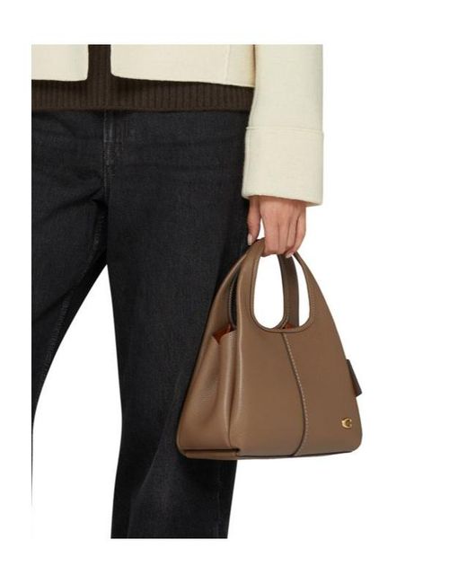 COACH Brown Lana Shoulder Bag 23