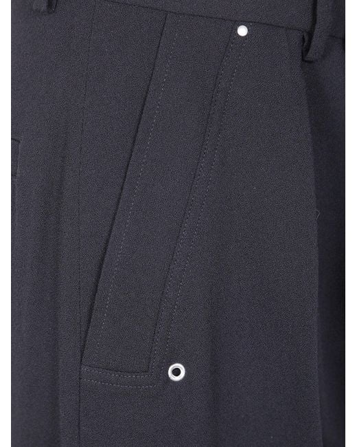 Rick Owens Blue Belas Zip-Fastening Wide-Leg Trousers