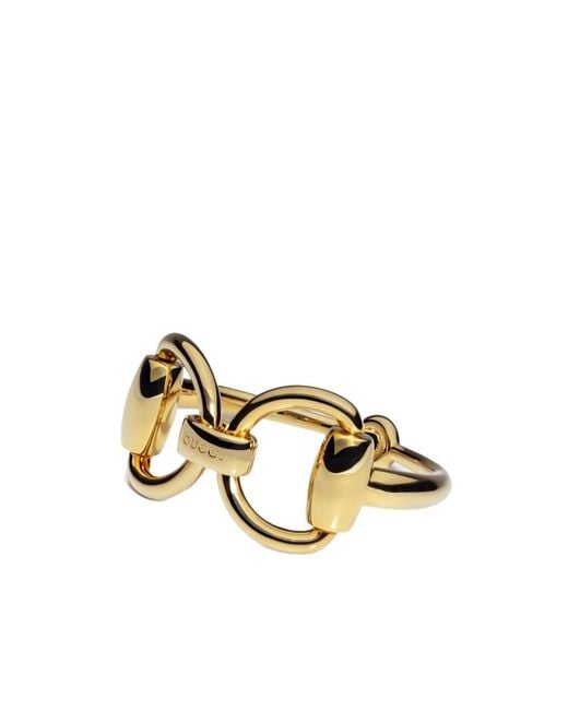 Gucci Metallic Horsebit Bangle Bracelet