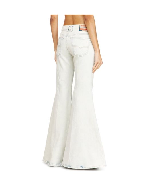 DIESEL White Flare Jeans 1970 D-Bleess 0Adbs