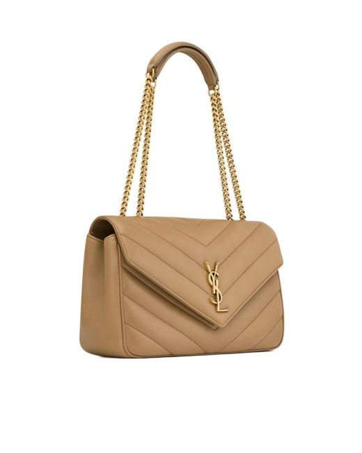 Saint Laurent Metallic Loulou Medium Shoulder Bag