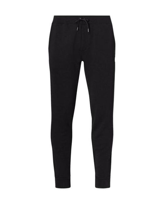 Polo Ralph Lauren Black Cuffed Logo Tech Jogging Bottoms for men