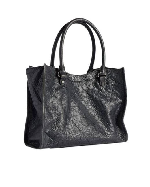 Balenciaga Black Le City Mini Leather Tote Bag