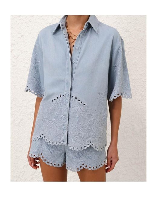Zimmermann Blue Denim Shirt "Daylight"