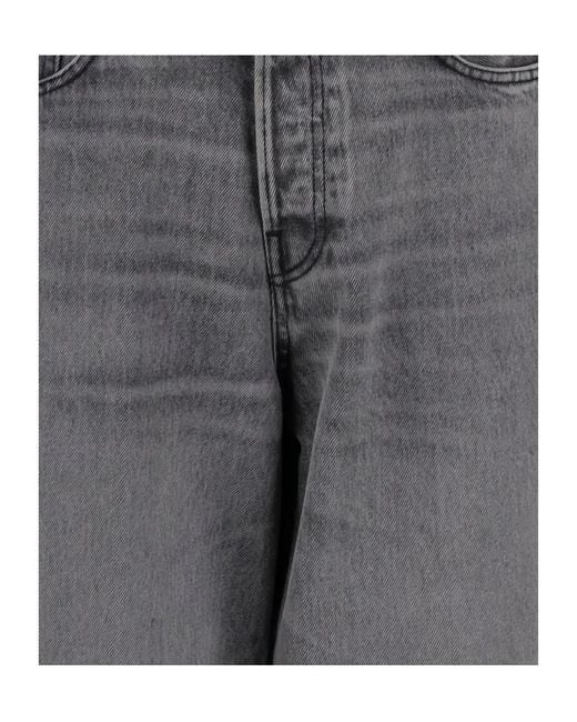 Haikure Gray Embossed Patch Denim Jeans
