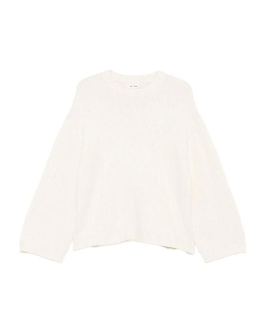Soft Goat White Long-Sleeved Knitwear