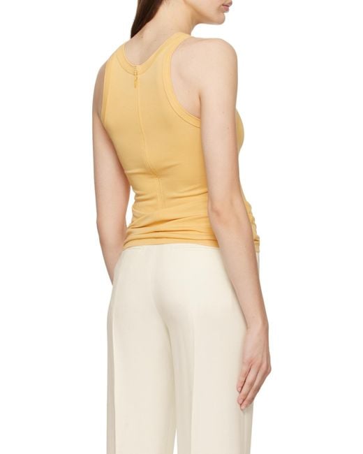 Totême Yellow Totême Fluid Sleeveless Tank Top