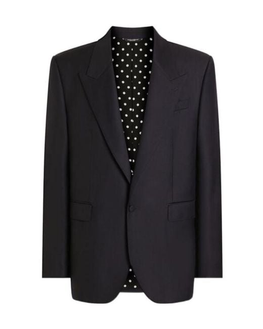 Dolce & Gabbana Black Single-Breasted Sicilia Jacket for men