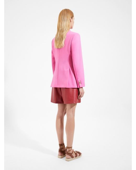 Max Mara Pink Double-Breasted Tailored Blazer