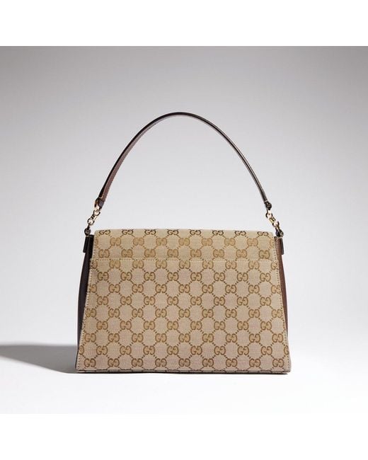 Gucci Natural Horsebit Duomo Medium Top Handle Bag