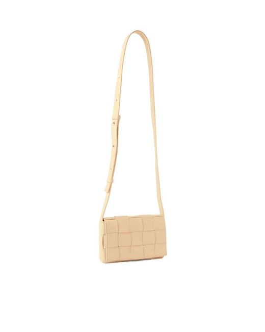 Bottega Veneta White Small Cassette Shoulder Bag
