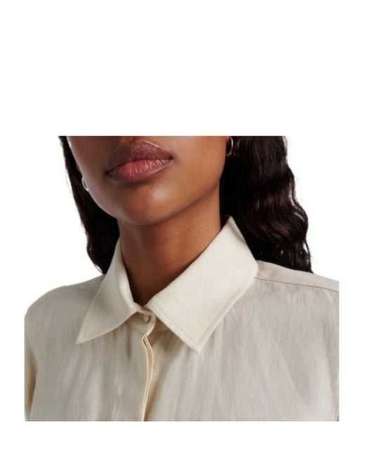 Max Mara White Linen Long-Sleeved Shirt